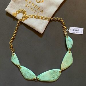 Kendra Scott McKenna Necklace Sea Green Chrysocolla NWT